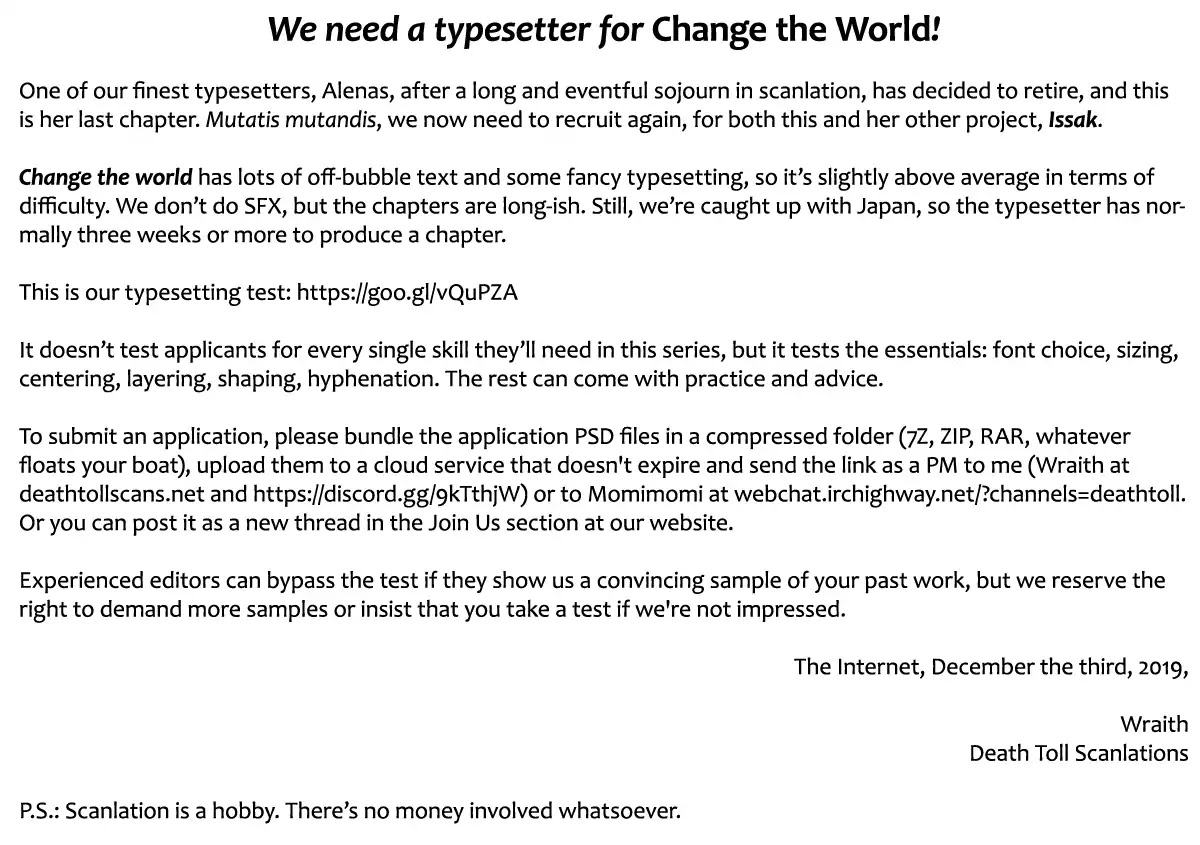 Change the World (KANZAKI Yuuya) chapter 18 page 1