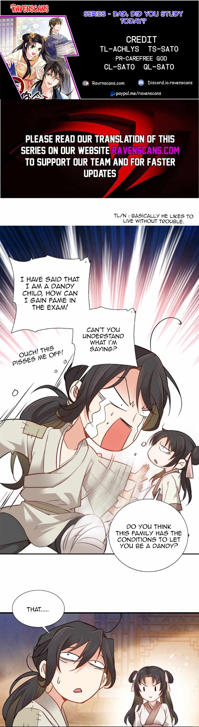 Dad, did you study today? chapter 2 page 1