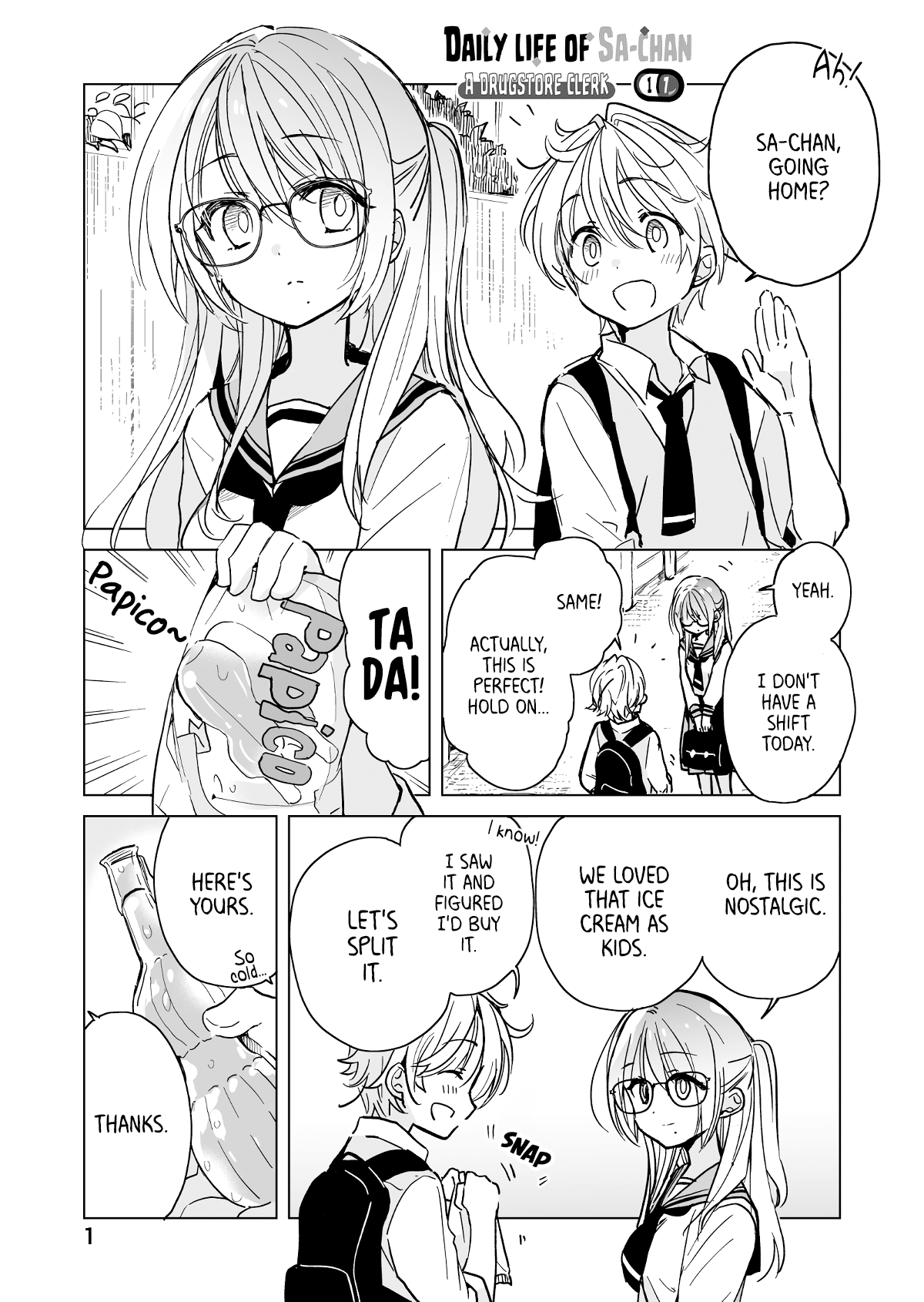 Daily Life of Sa-chan, a Drugstore Clerk chapter 17 page 1