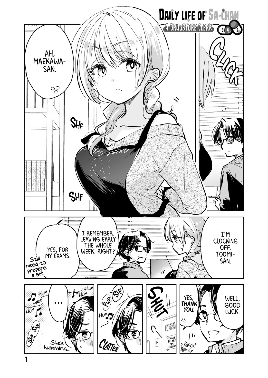 Daily Life of Sa-chan, a Drugstore Clerk chapter 34.5 page 1
