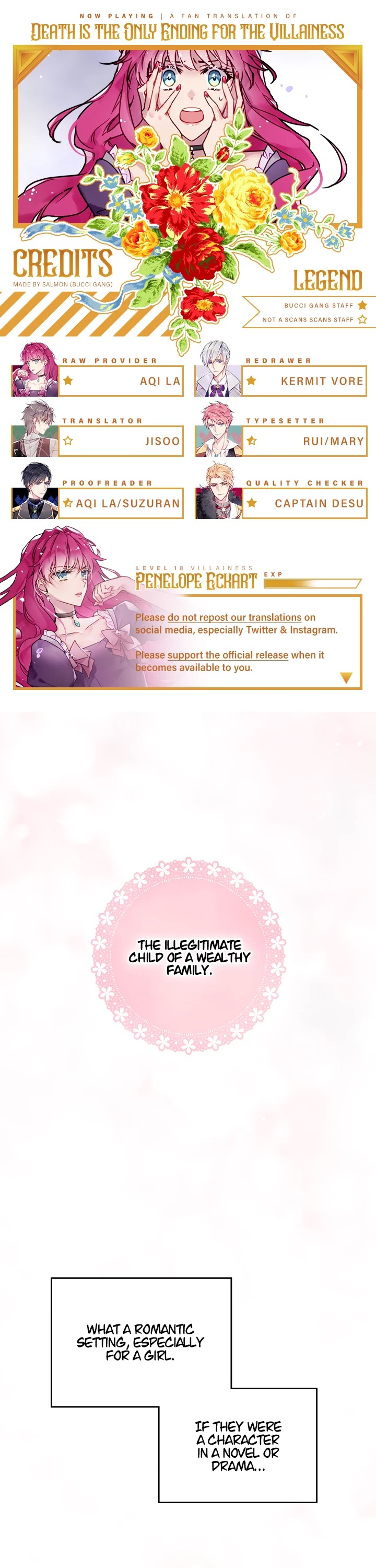 Death Is The Only Ending For The Villainess chapter 1 page 1