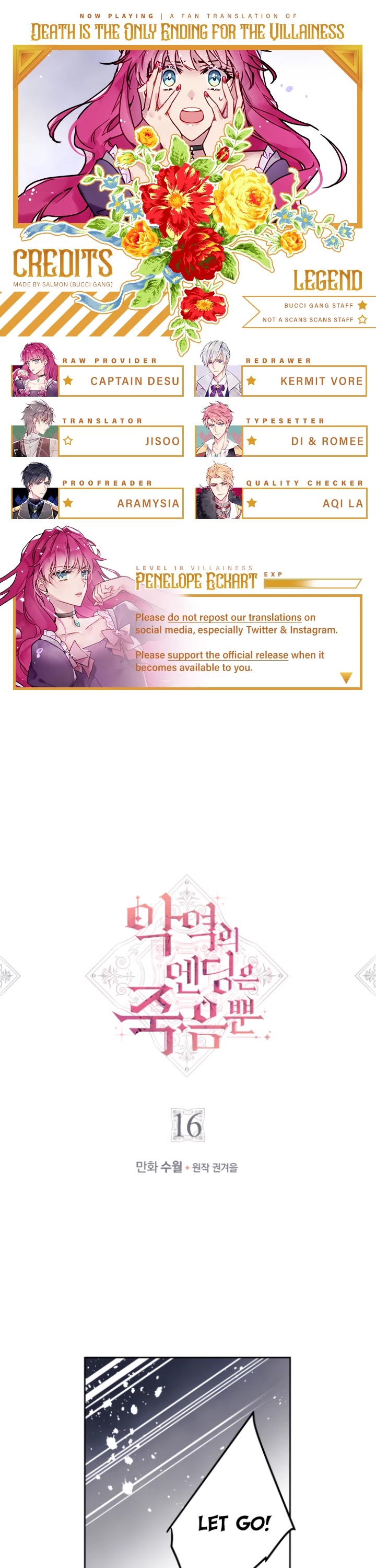 Death Is The Only Ending For The Villainess chapter 16 page 1