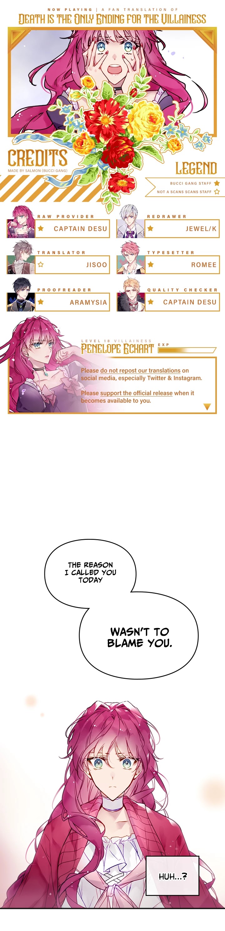 Death Is The Only Ending For The Villainess chapter 18 page 1