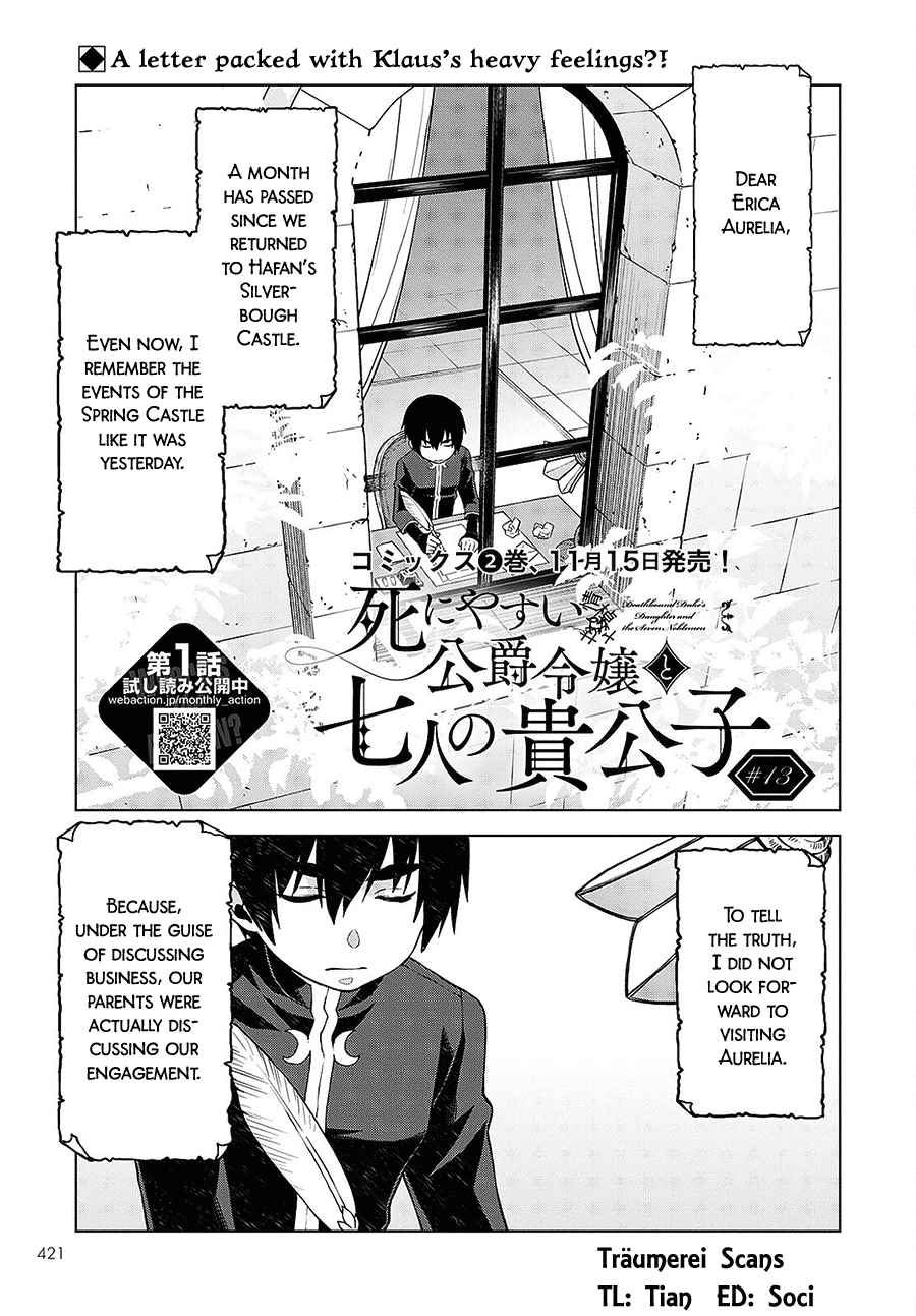 Deathbound Duke's Daughter and Seven Noblemen chapter 13 page 1