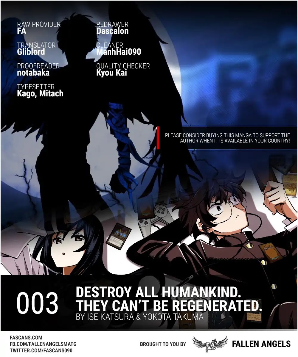 Destroy All of Humanity. It Can't Be Regenerated. chapter 3 page 1