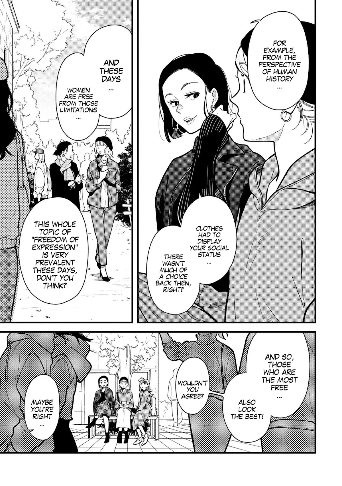 Do it this way if you wear the clothes for ladies' chapter 2 page 7