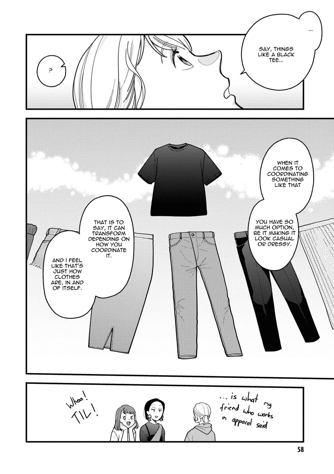 Do it this way if you wear the clothes for ladies' chapter 5 page 8
