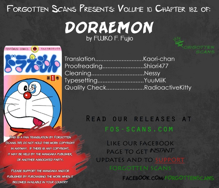 Doraemon chapter 182 page 1