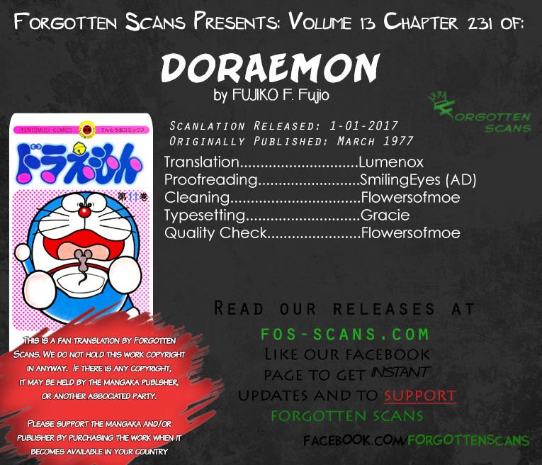 Doraemon chapter 231 page 1
