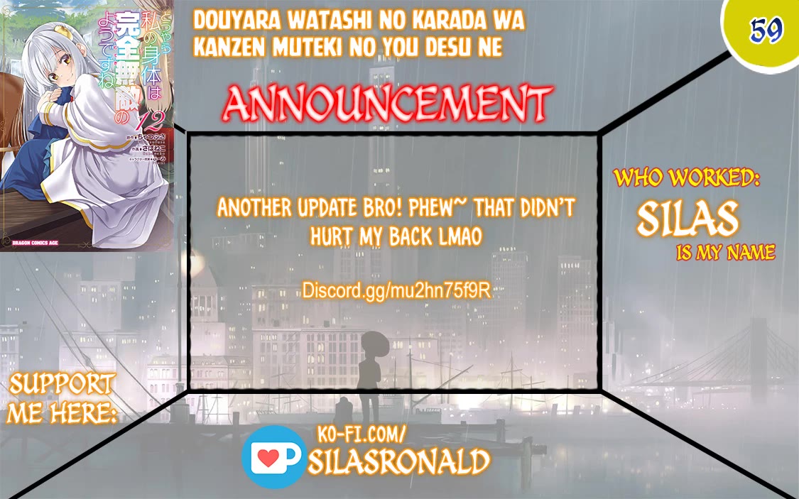 Douyara Watashi No Karada Wa Kanzen Muteki No You Desu Ne chapter 59 page 1