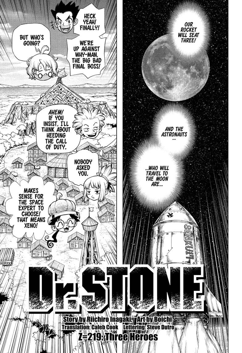 Dr. Stone chapter 219 page 1