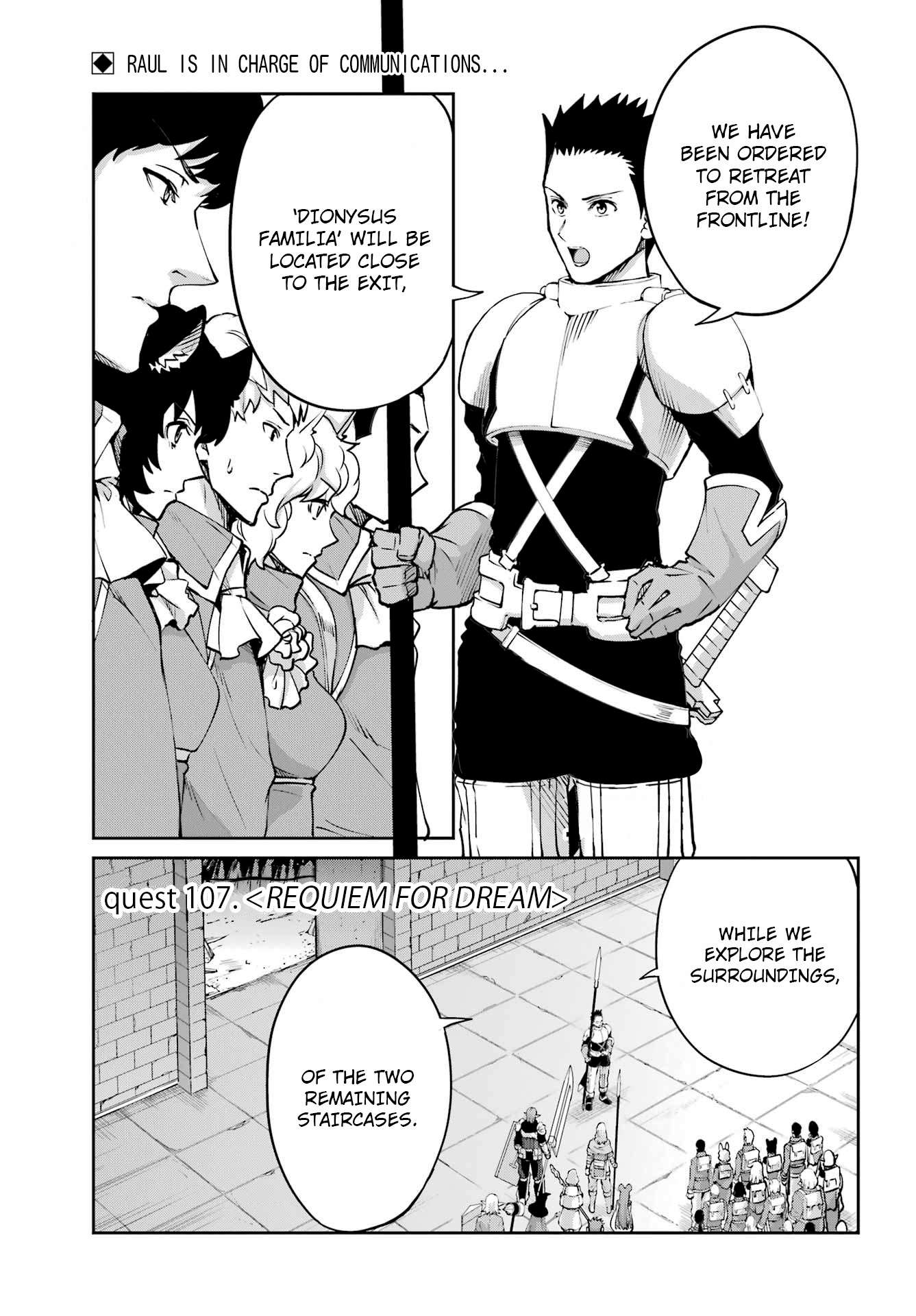 Dungeon ni Deai o Motomeru no wa Machigatte Iru Darou ka Gaiden - Sword Oratoria chapter 107 page 1