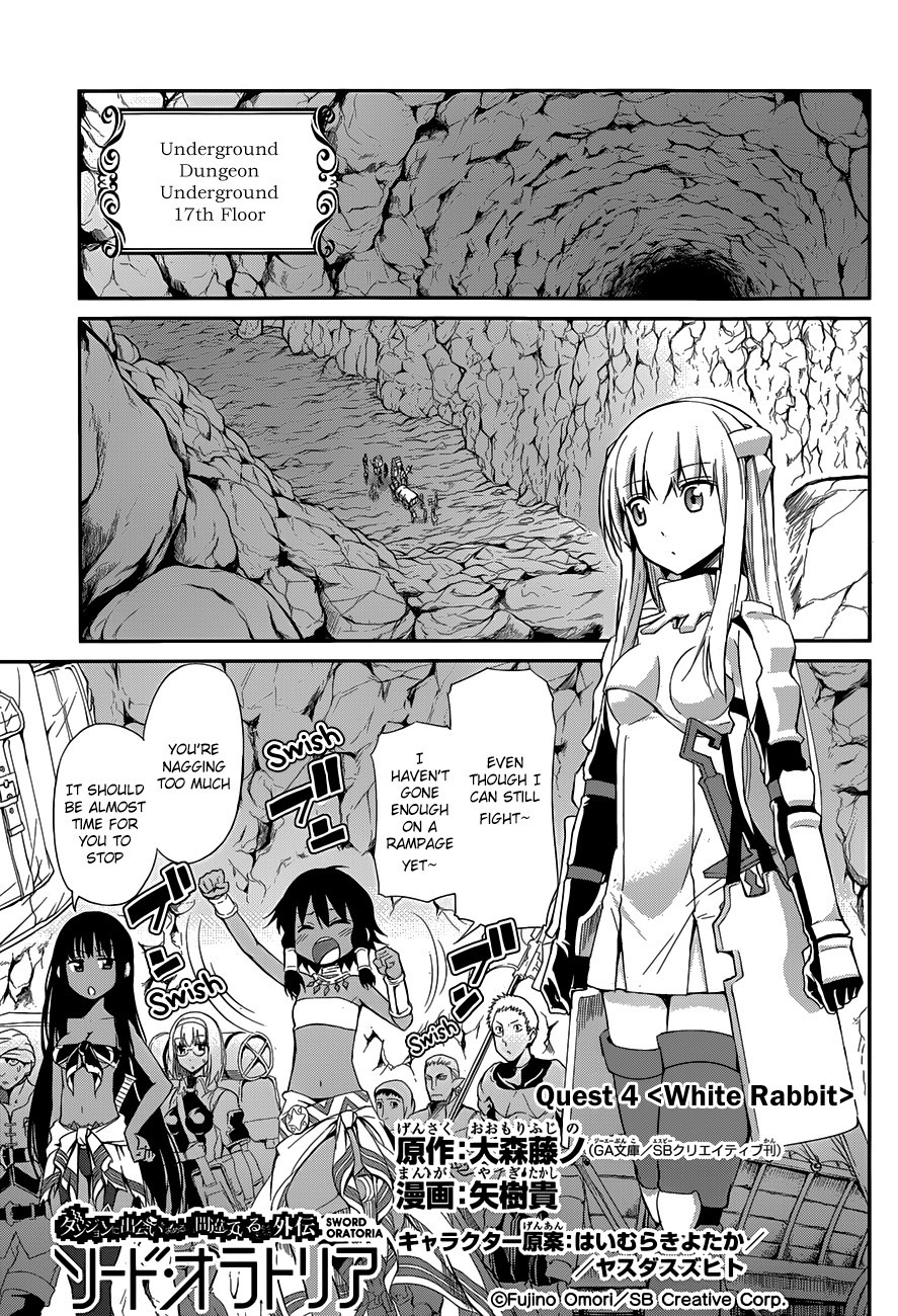 Dungeon ni Deai o Motomeru no wa Machigatte Iru Darou ka Gaiden - Sword Oratoria chapter 4 page 1