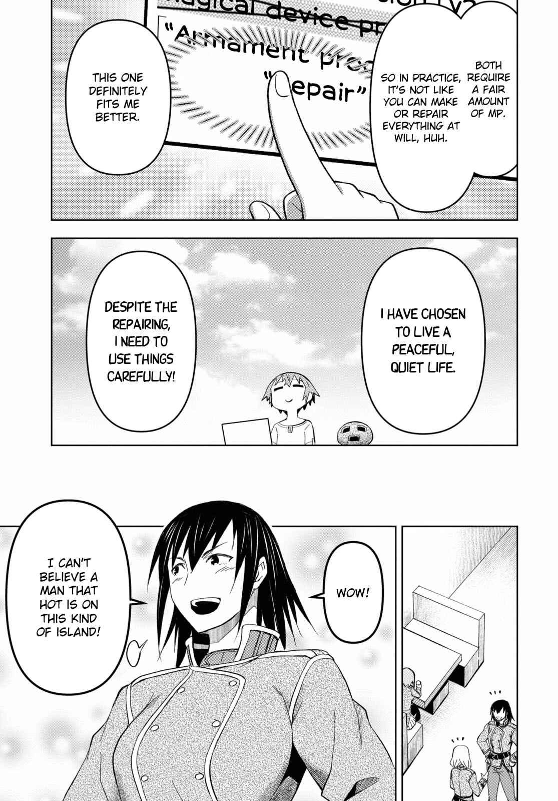 Dungeon Tou de Yadoya wo Yarou! Souzou Mahou wo Moratta Ore no Hosoude Hanjouki chapter 15 page 26