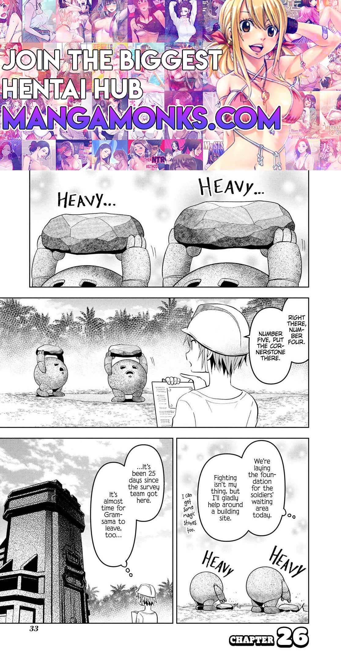 Dungeon Tou de Yadoya wo Yarou! Souzou Mahou wo Moratta Ore no Hosoude Hanjouki chapter 26 page 1