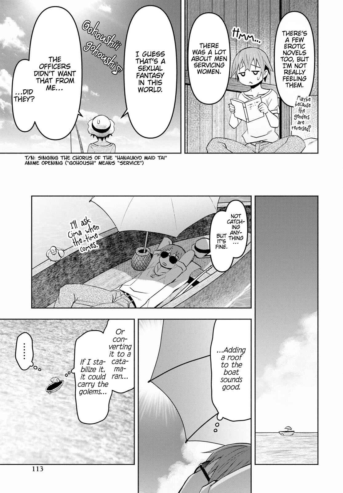 Dungeon Tou de Yadoya wo Yarou! Souzou Mahou wo Moratta Ore no Hosoude Hanjouki chapter 32 page 7