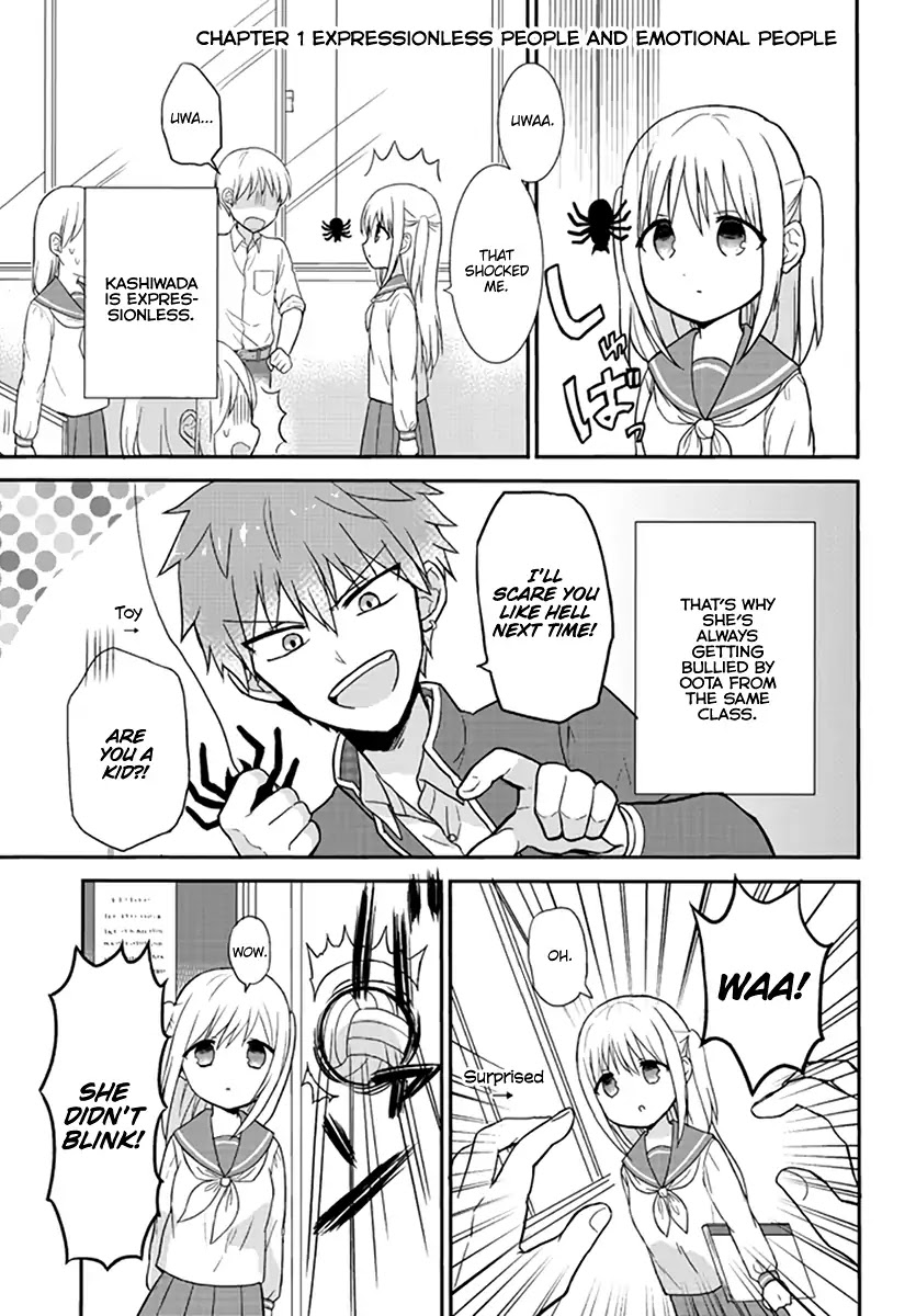 Expressionless Face Girl and Emotional Face Boy chapter 1 page 2