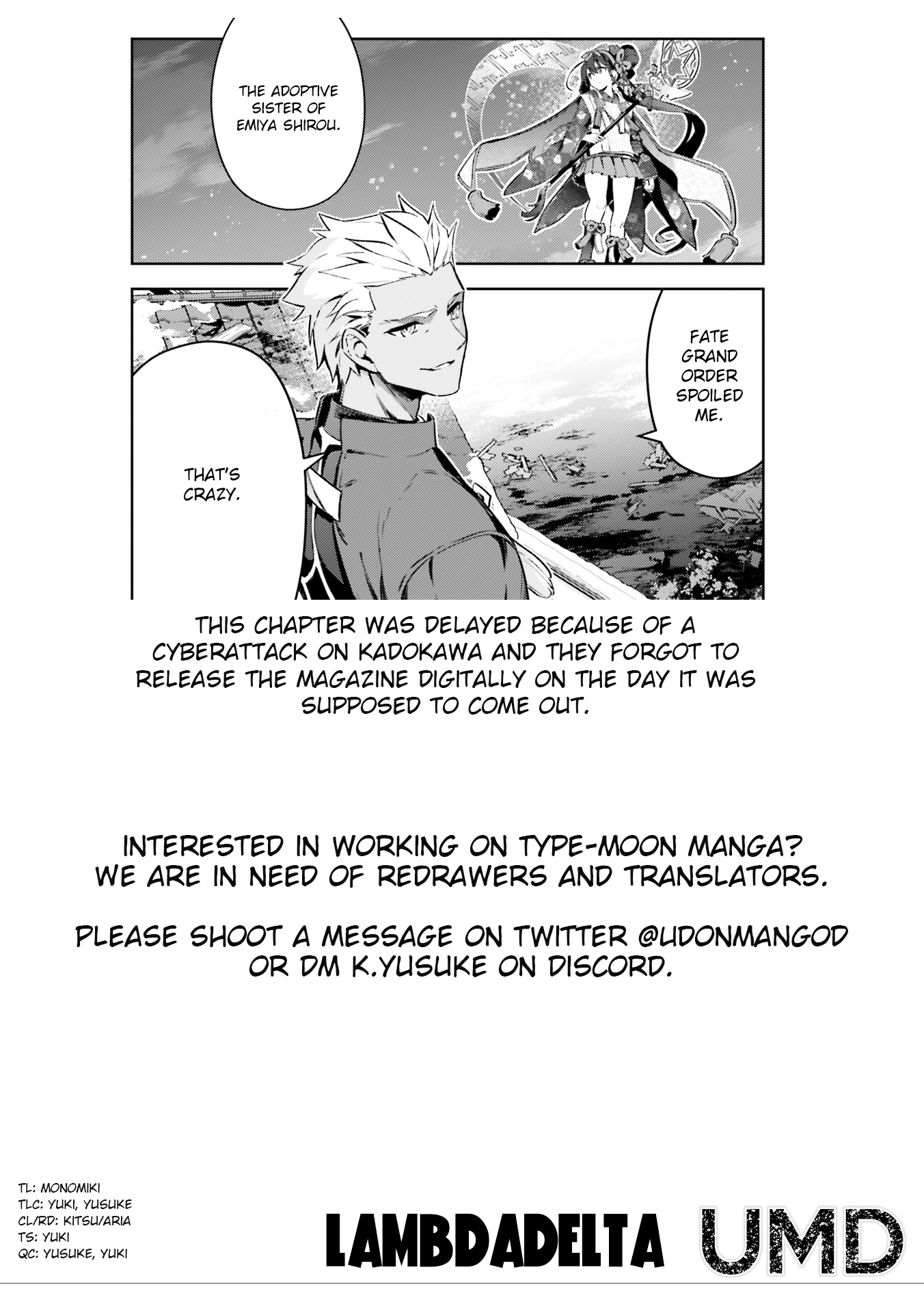 Fate/Kaleid Liner Prisma☆Illya 3rei!! chapter 74.1 page 13