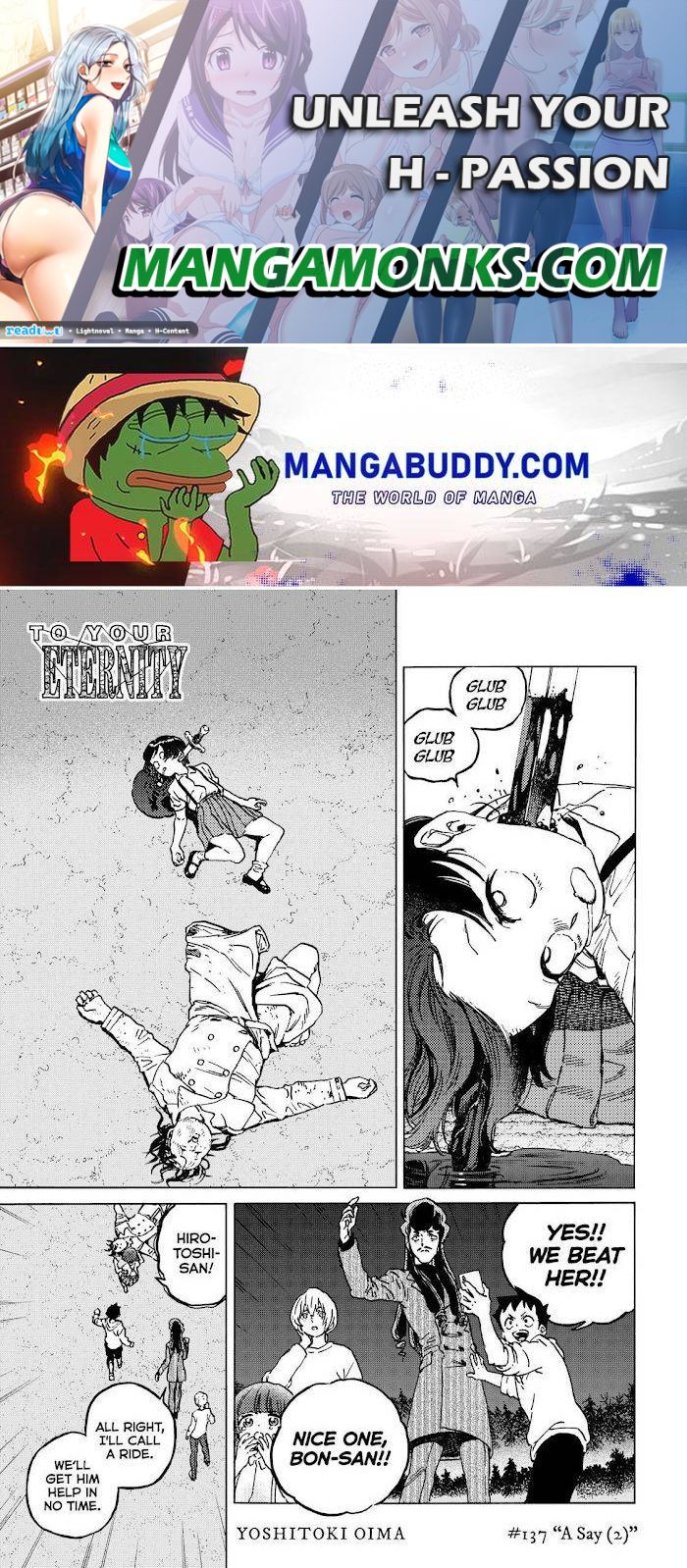 Fumetsu no Anata e chapter 137.2 page 1