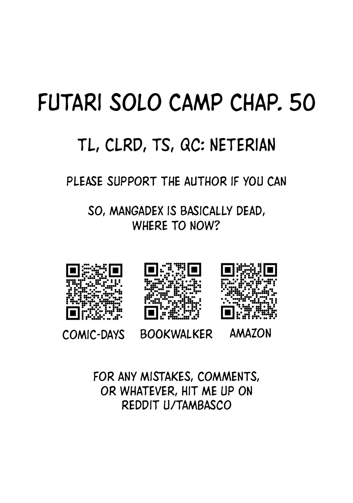 Futari Solo Camp chapter 50 page 1