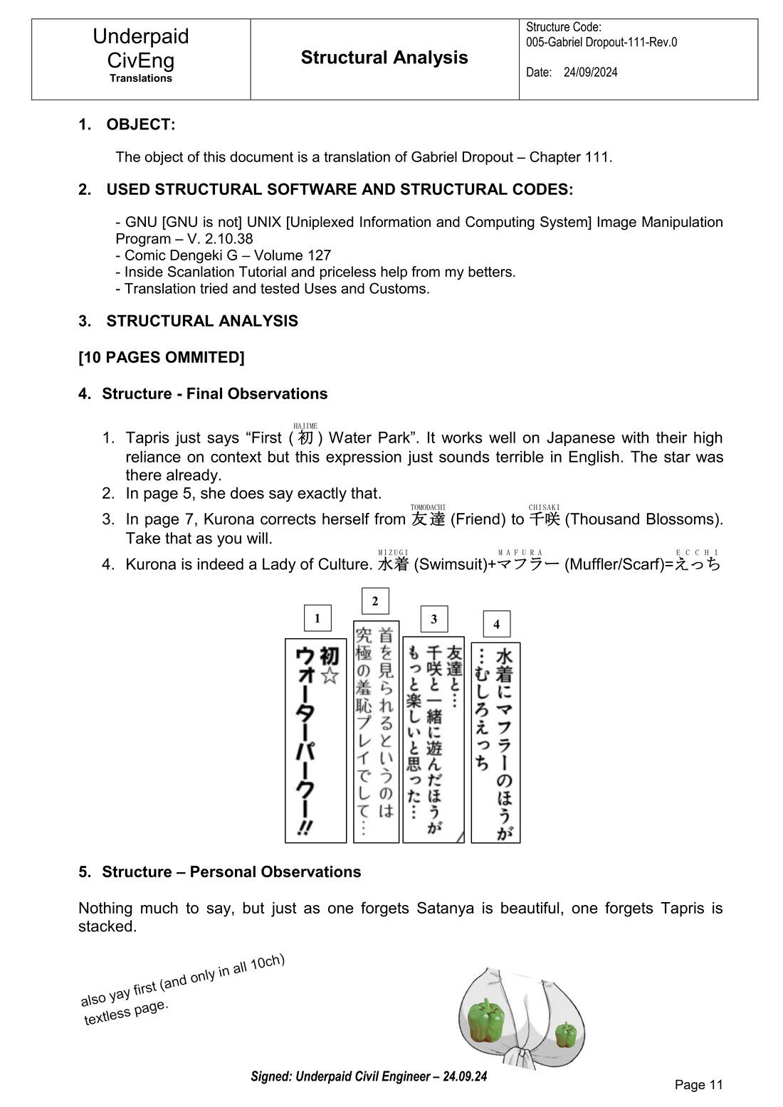 Gabriel Dropout chapter 111 page 11