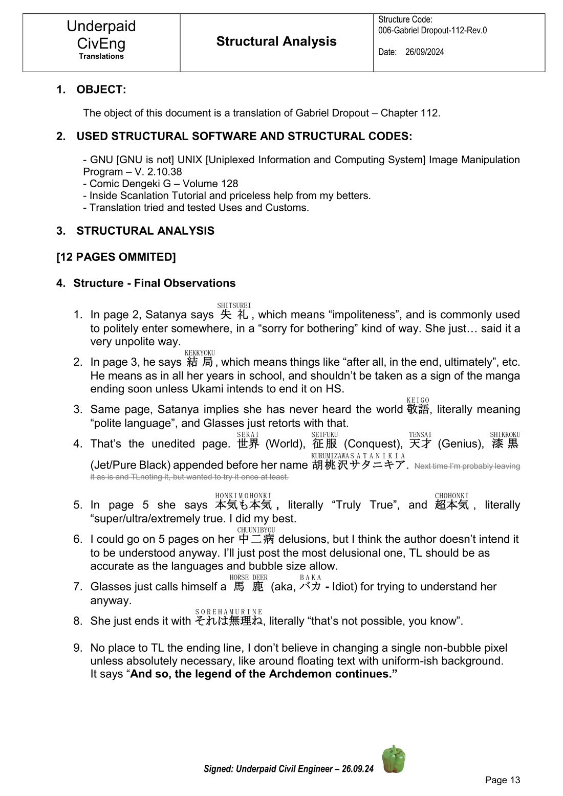 Gabriel Dropout chapter 112 page 13