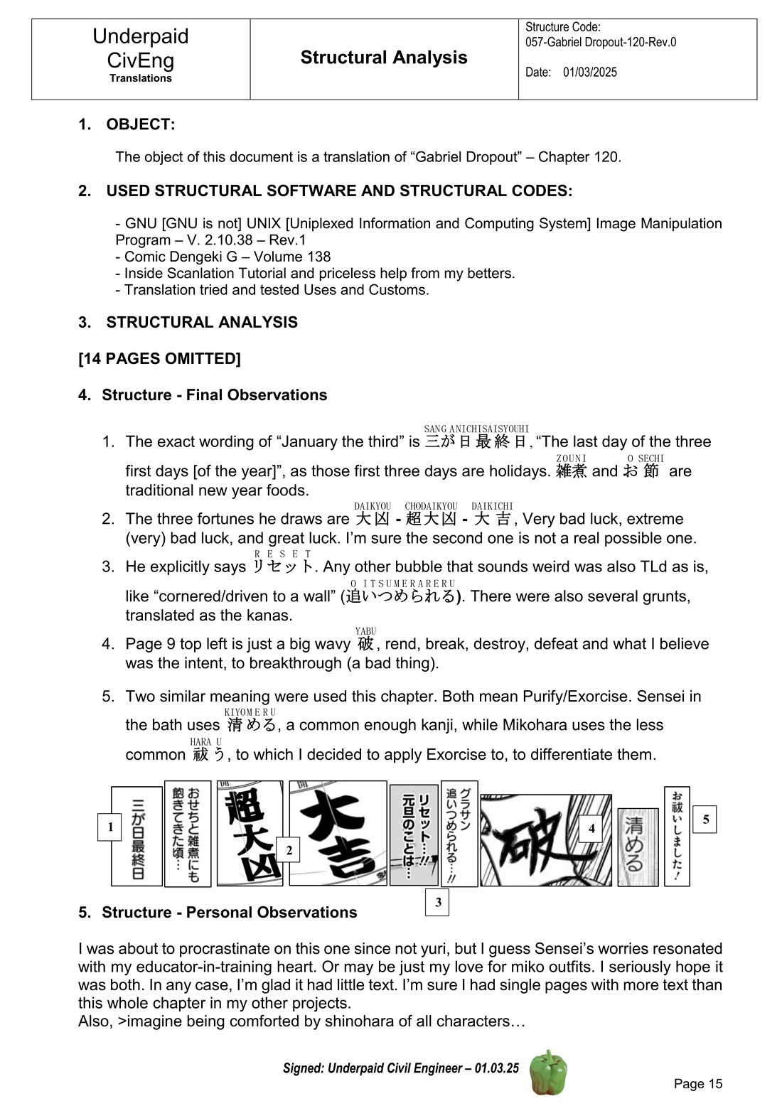 Gabriel Dropout chapter 120 page 15