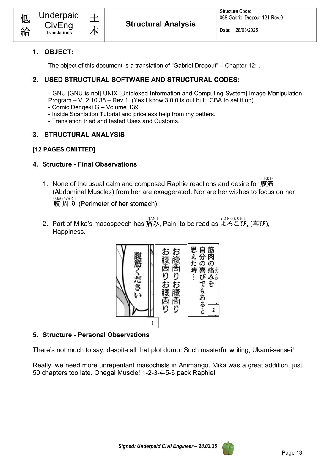 Gabriel Dropout chapter 121 page 13