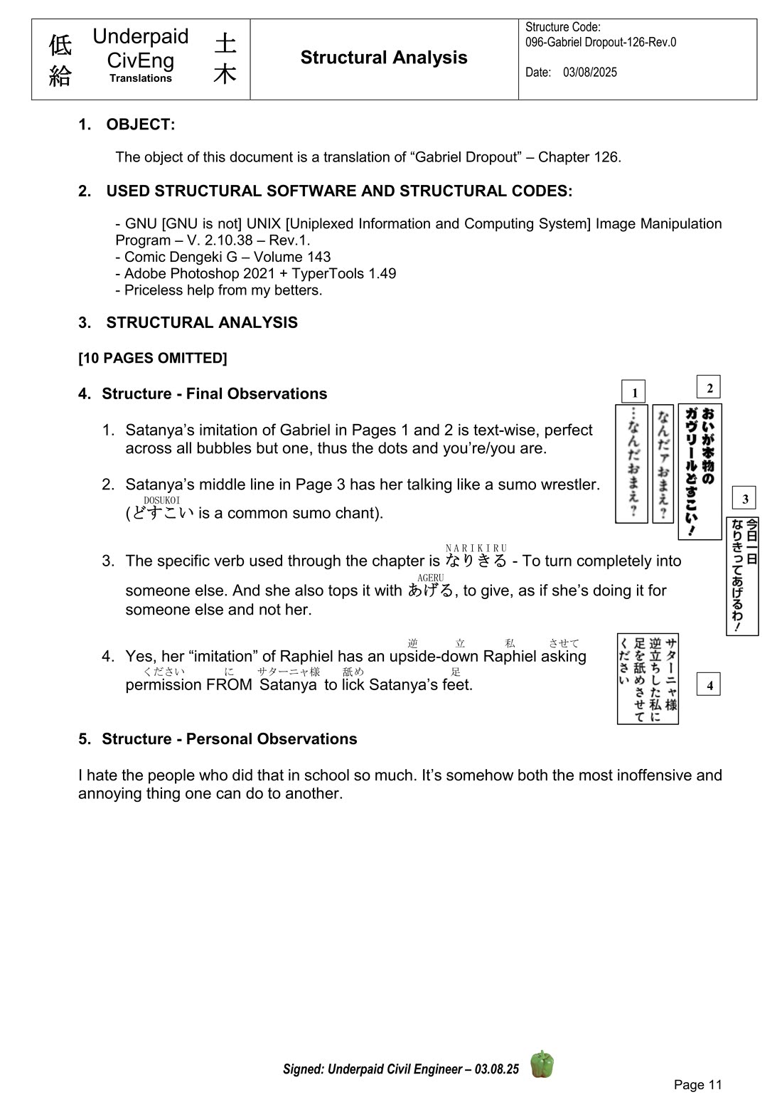 Gabriel Dropout chapter 126 page 11