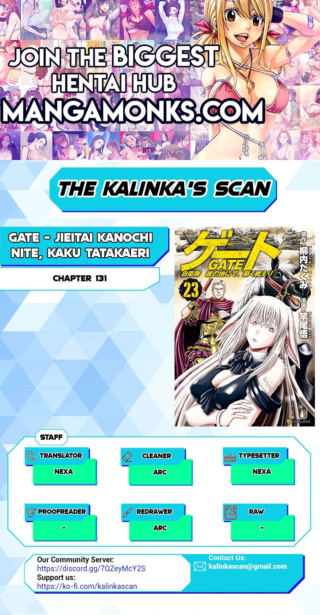 Gate - Jietai Kare no Chi nite, Kaku Tatakeri chapter 131 page 1