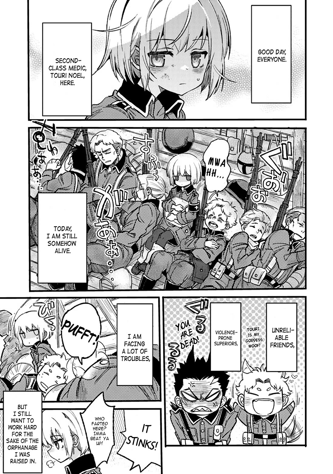 Genderswapped Medic's Battlefield Diary chapter 3 page 1