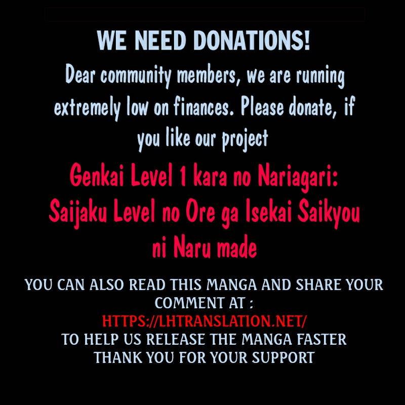 Genkai Level 1 kara no Nariagari: Saijaku Level no Ore ga Isekai Saikyou ni Naru made chapter 13 page 28