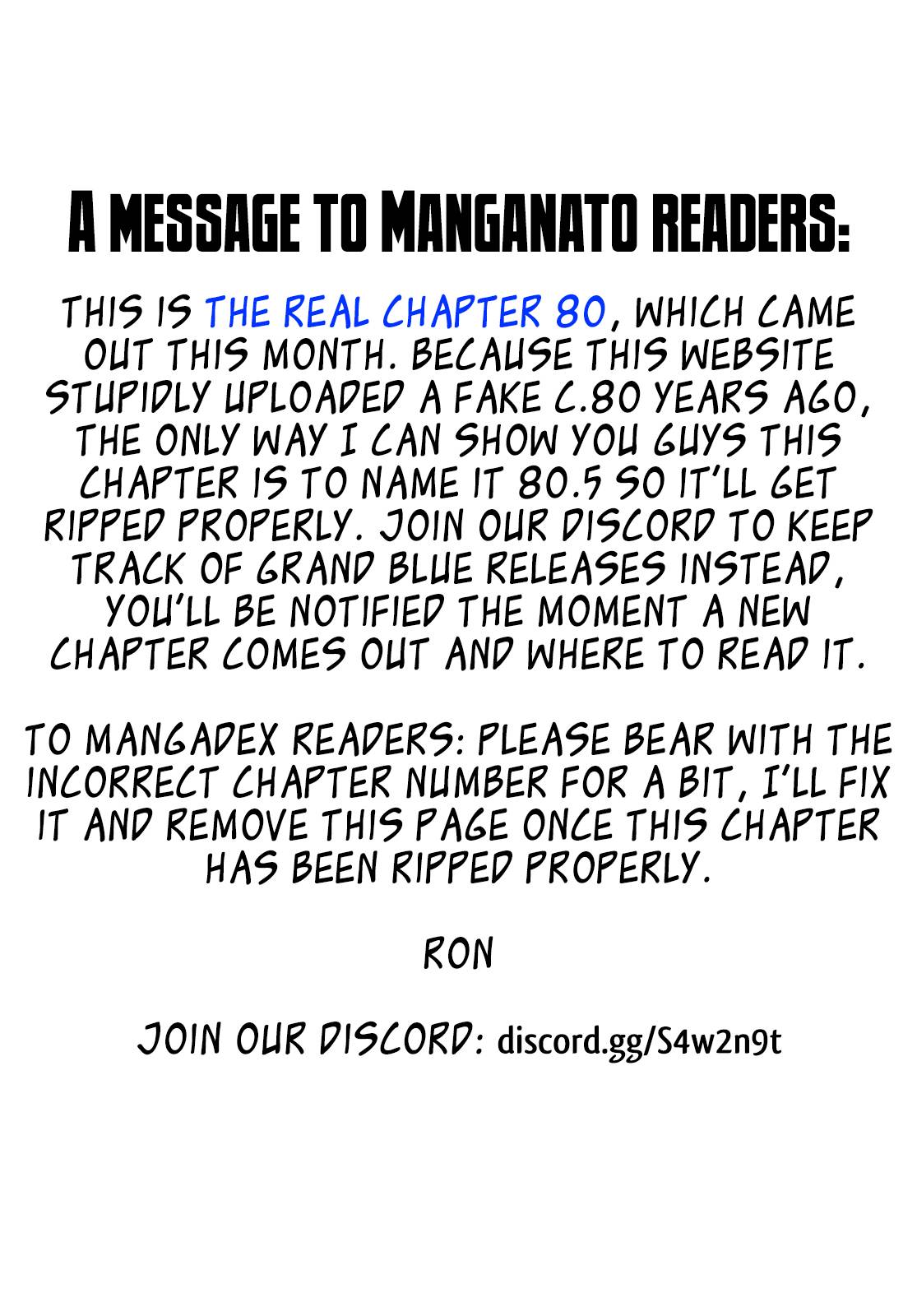 Grand Blue chapter 80.5 page 1