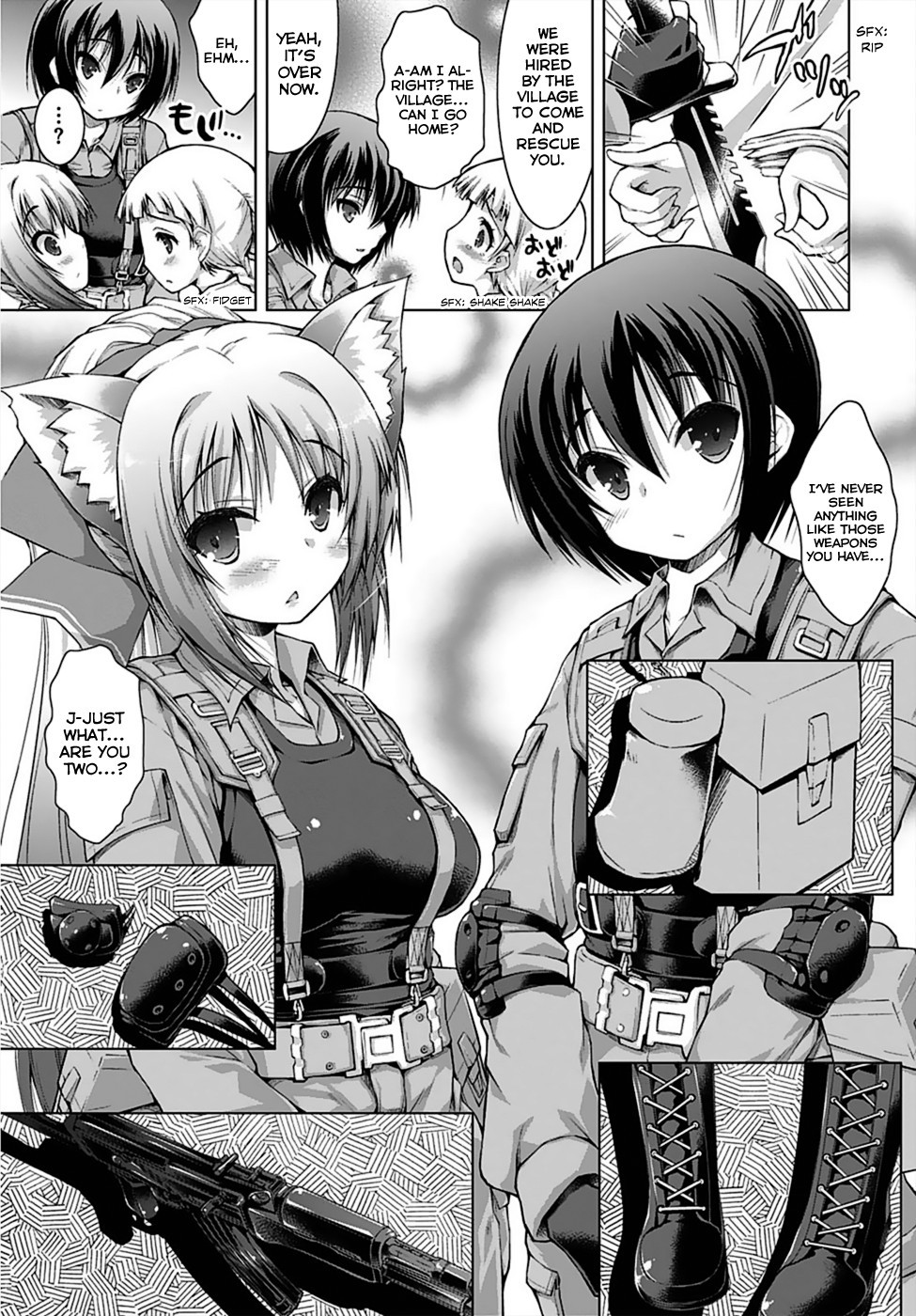 Gun-Ota ga Mahou Sekai ni Tensei shitara, Gendai Heiki de Guntai Harem wo Tsukucchaimashita!? chapter 1 page 17