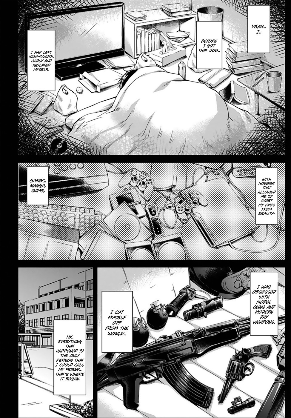 Gun-Ota ga Mahou Sekai ni Tensei shitara, Gendai Heiki de Guntai Harem wo Tsukucchaimashita!? chapter 1 page 22