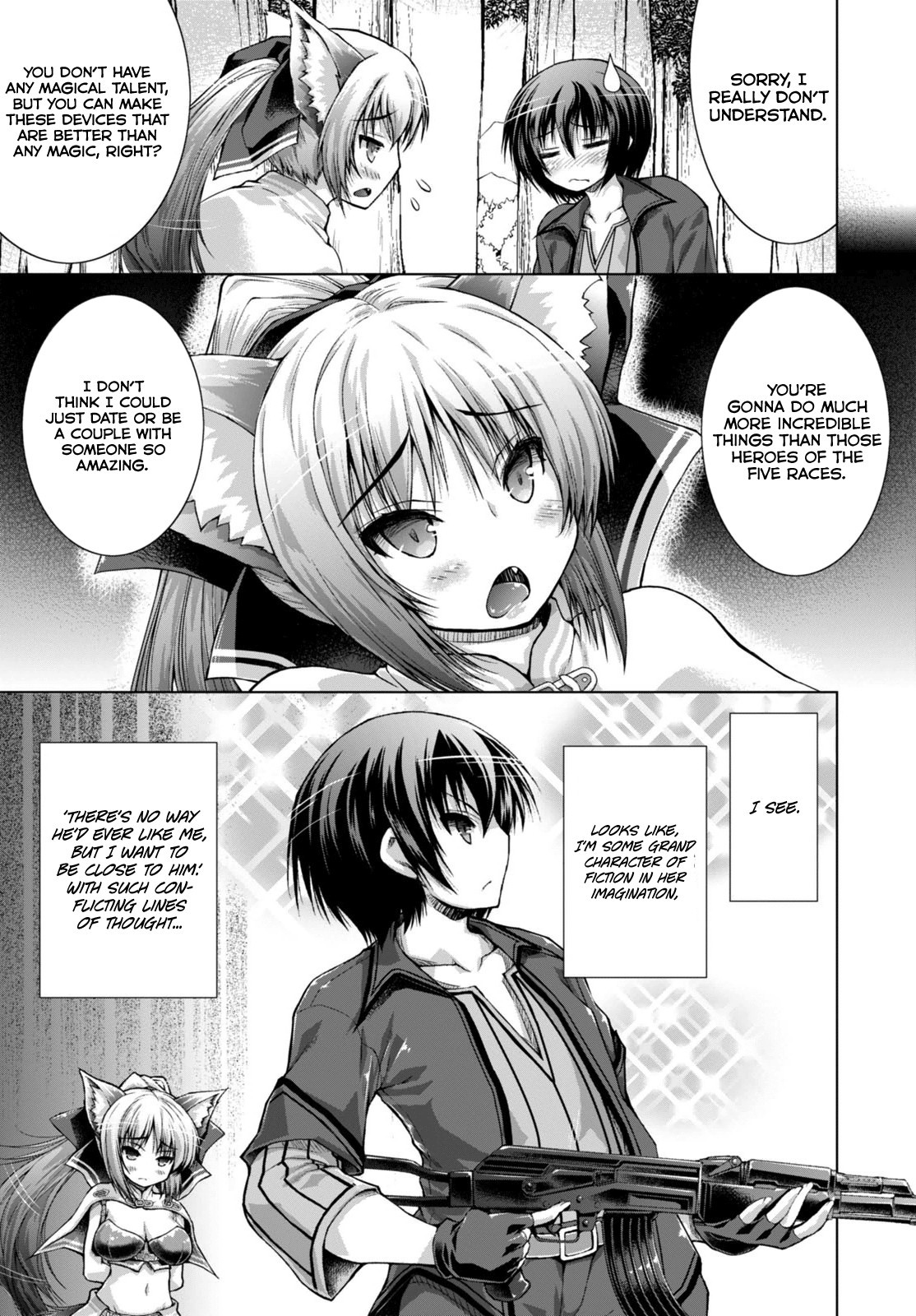 Gun-Ota ga Mahou Sekai ni Tensei shitara, Gendai Heiki de Guntai Harem wo Tsukucchaimashita!? chapter 10 page 6
