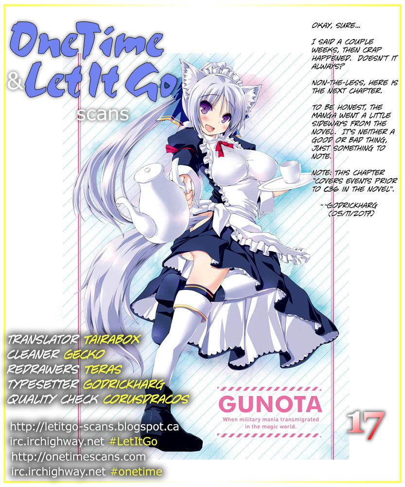 Gun-Ota ga Mahou Sekai ni Tensei shitara, Gendai Heiki de Guntai Harem wo Tsukucchaimashita!? chapter 17 page 1