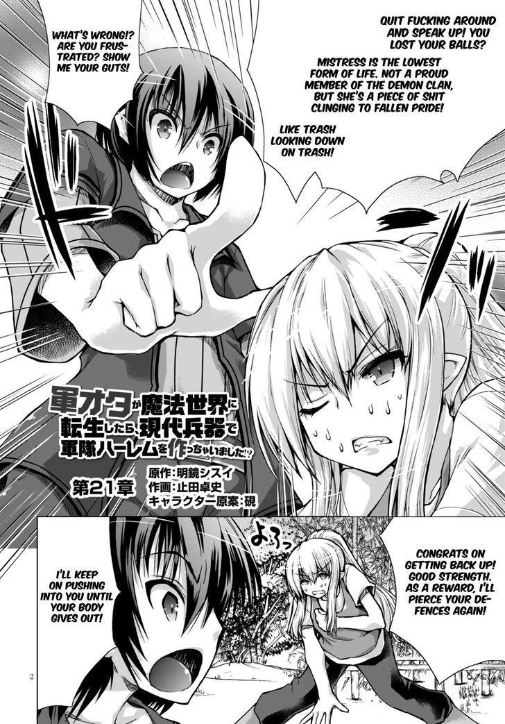 Gun-Ota ga Mahou Sekai ni Tensei shitara, Gendai Heiki de Guntai Harem wo Tsukucchaimashita!? chapter 21 page 2