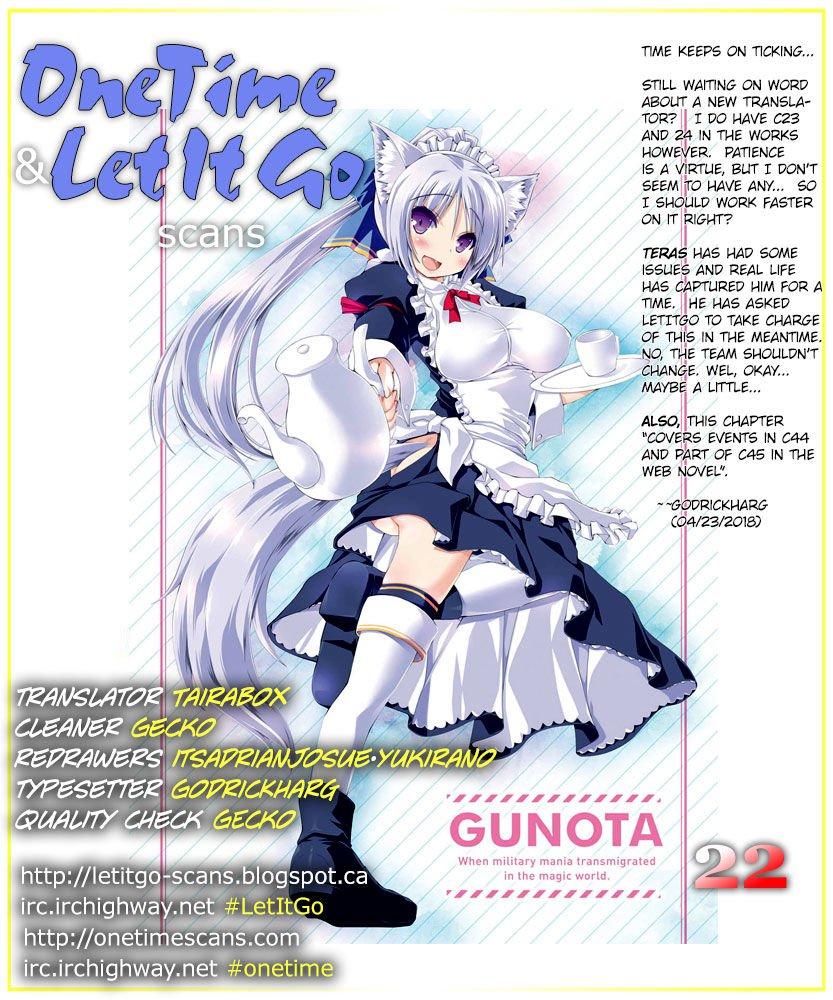 Gun-Ota ga Mahou Sekai ni Tensei shitara, Gendai Heiki de Guntai Harem wo Tsukucchaimashita!? chapter 22 page 1