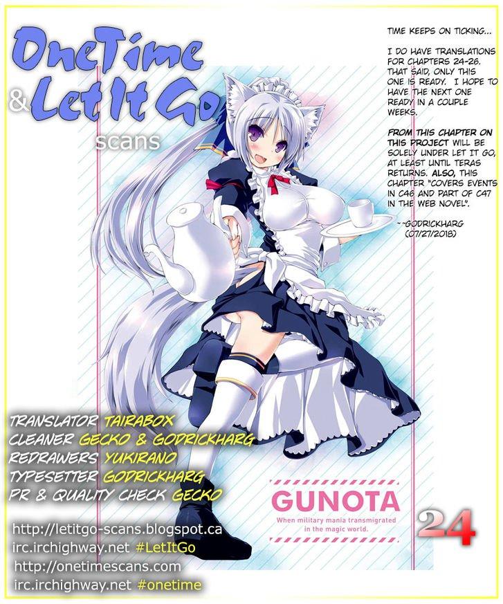 Gun-Ota ga Mahou Sekai ni Tensei shitara, Gendai Heiki de Guntai Harem wo Tsukucchaimashita!? chapter 24 page 1