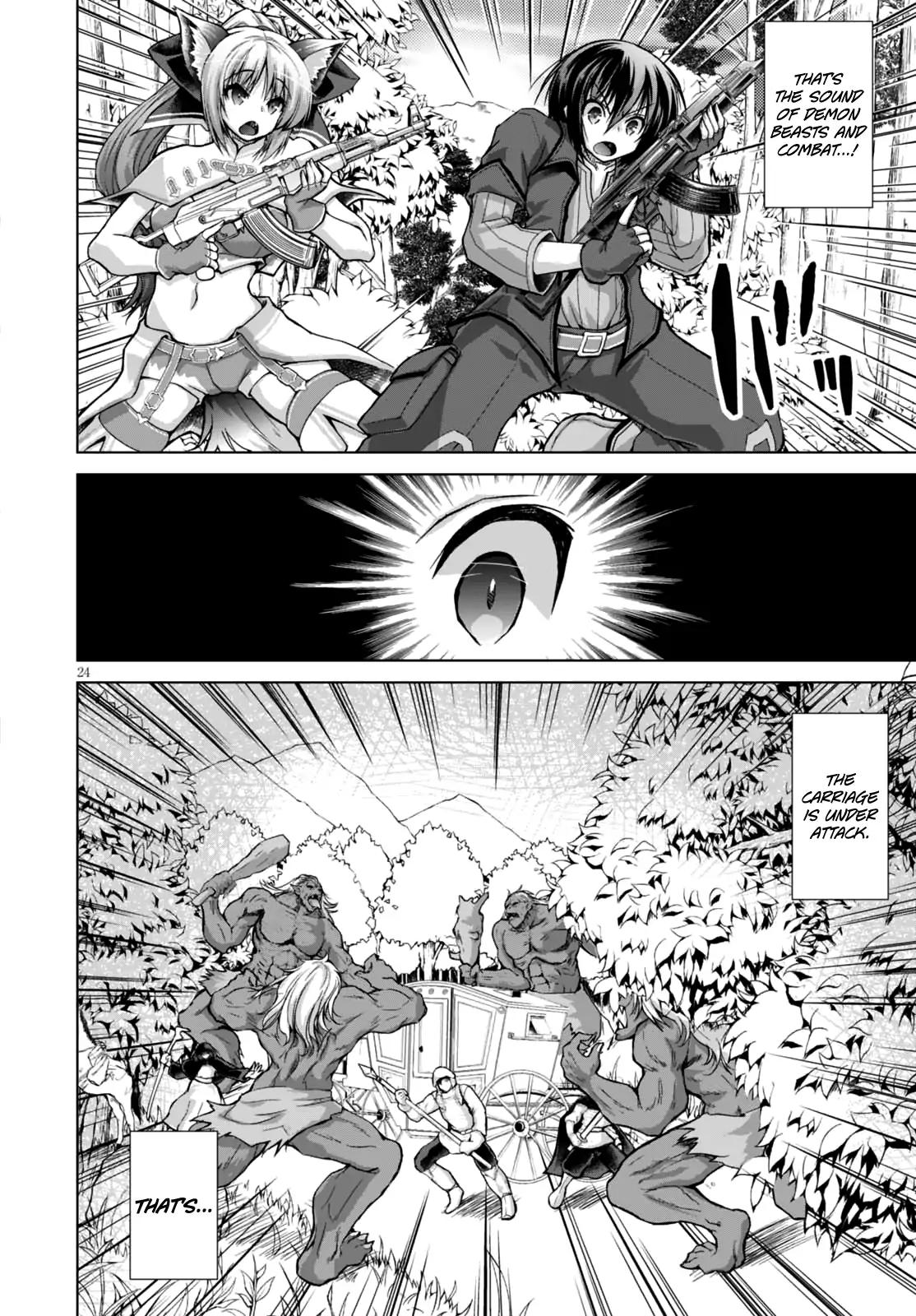 Gun-Ota ga Mahou Sekai ni Tensei shitara, Gendai Heiki de Guntai Harem wo Tsukucchaimashita!? chapter 27 page 25