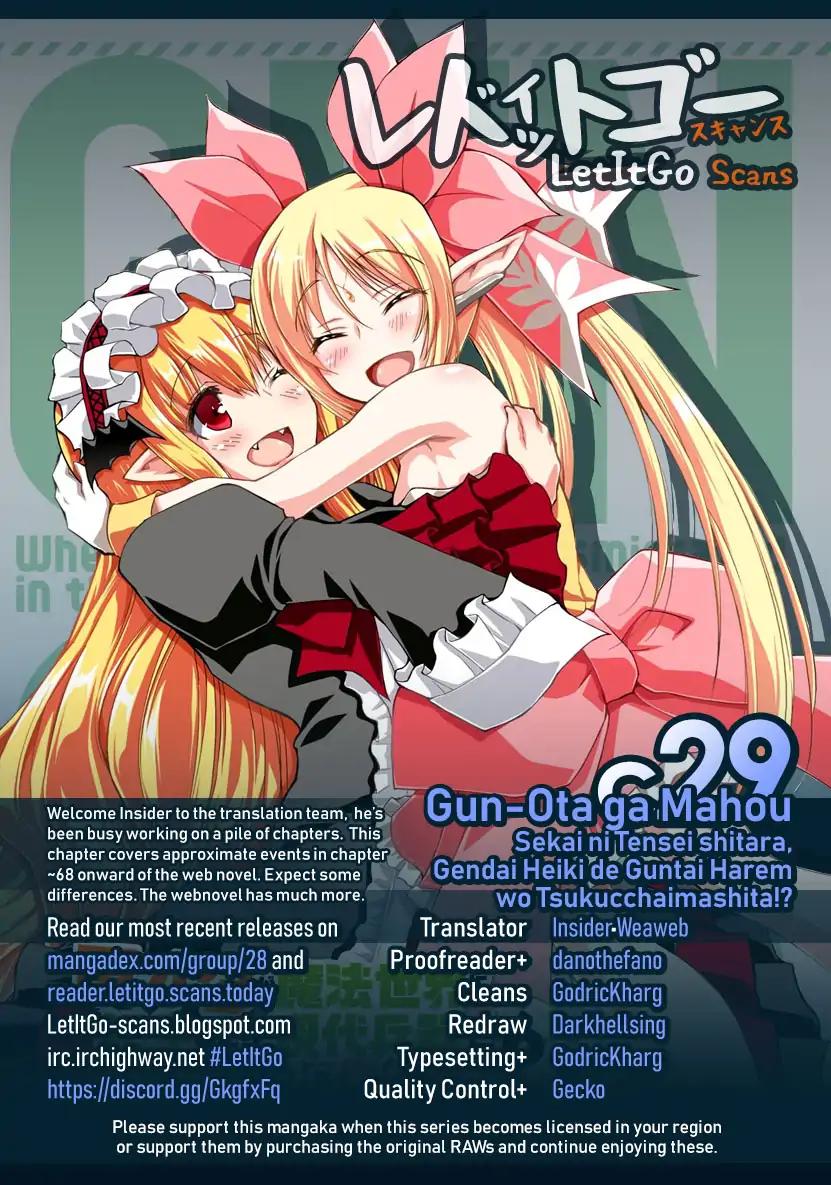 Gun-Ota ga Mahou Sekai ni Tensei shitara, Gendai Heiki de Guntai Harem wo Tsukucchaimashita!? chapter 29 page 1