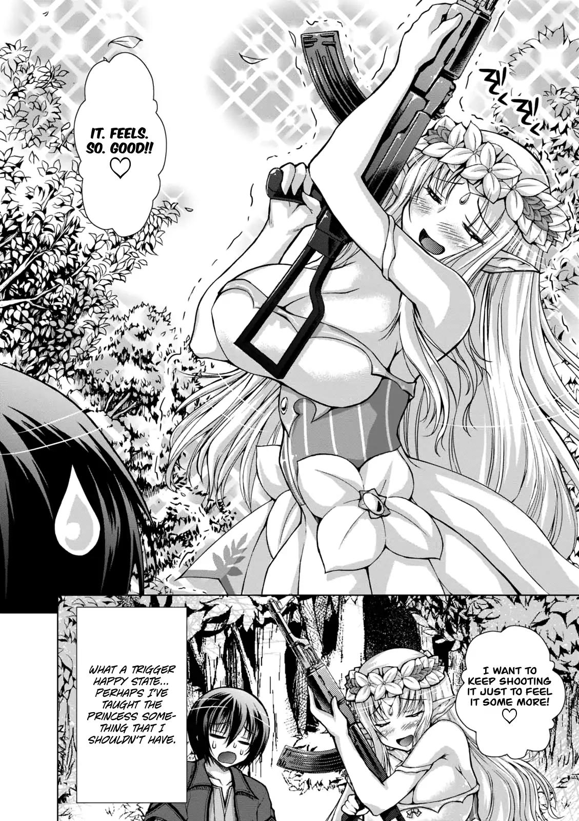 Gun-Ota ga Mahou Sekai ni Tensei shitara, Gendai Heiki de Guntai Harem wo Tsukucchaimashita!? chapter 31 page 4