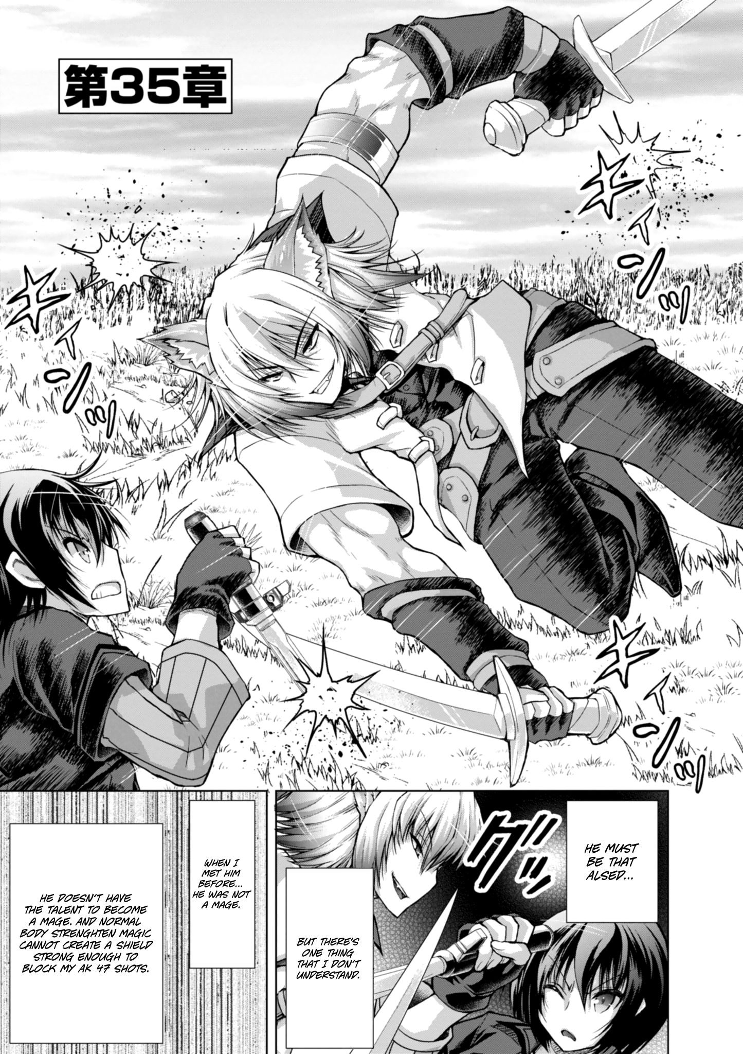 Gun-Ota ga Mahou Sekai ni Tensei shitara, Gendai Heiki de Guntai Harem wo Tsukucchaimashita!? chapter 35 page 3