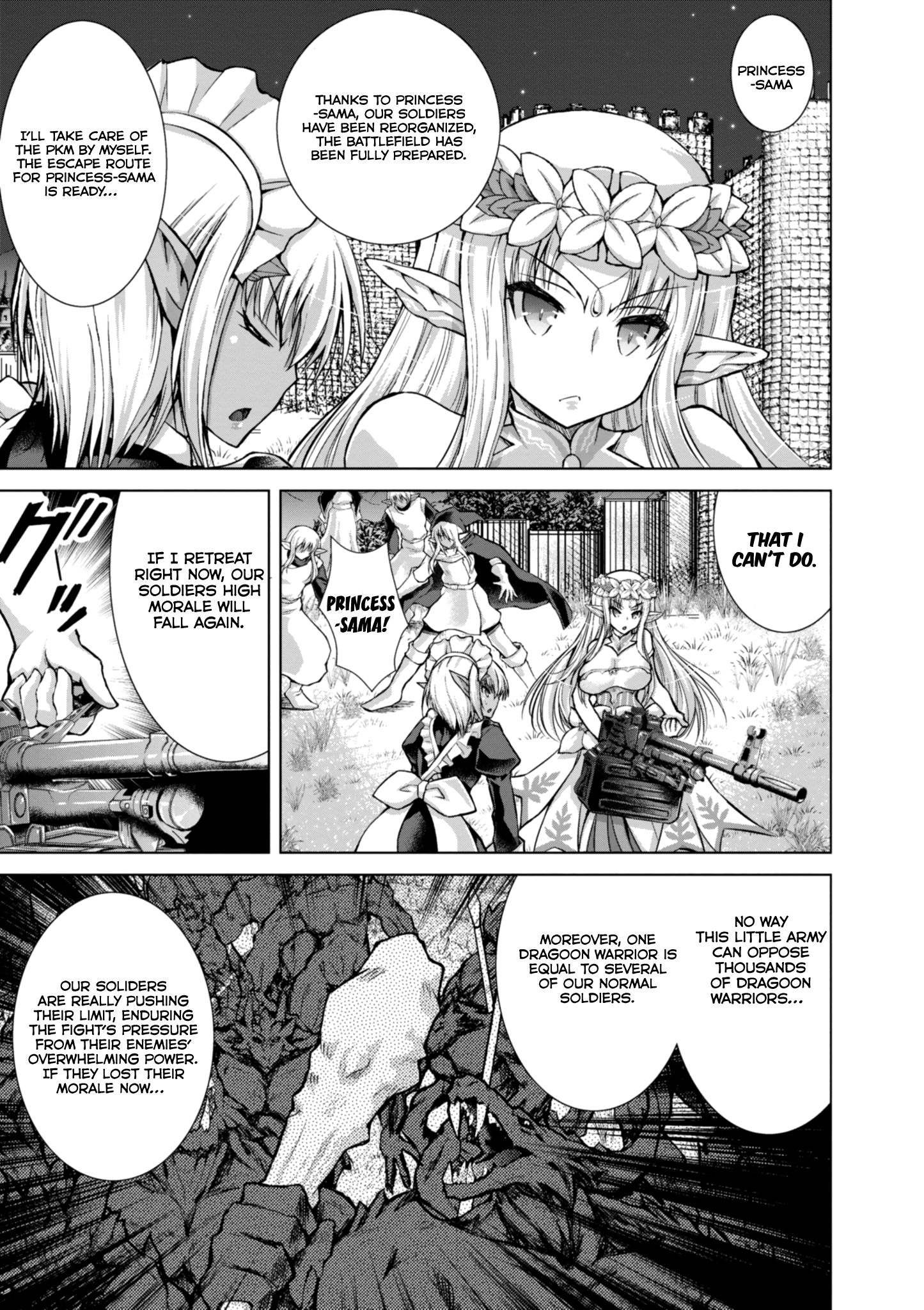 Gun-Ota ga Mahou Sekai ni Tensei shitara, Gendai Heiki de Guntai Harem wo Tsukucchaimashita!? chapter 37 page 27