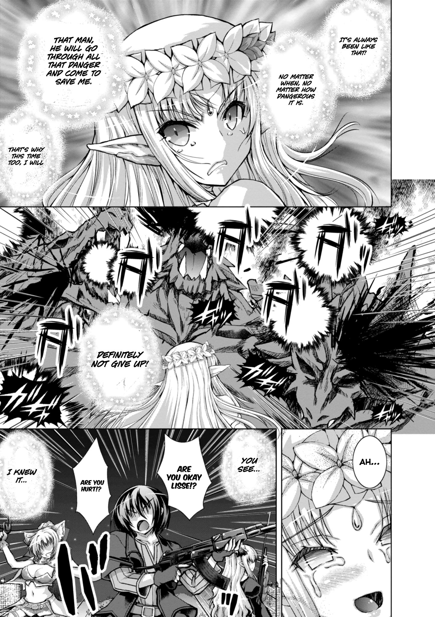 Gun-Ota ga Mahou Sekai ni Tensei shitara, Gendai Heiki de Guntai Harem wo Tsukucchaimashita!? chapter 39 page 23