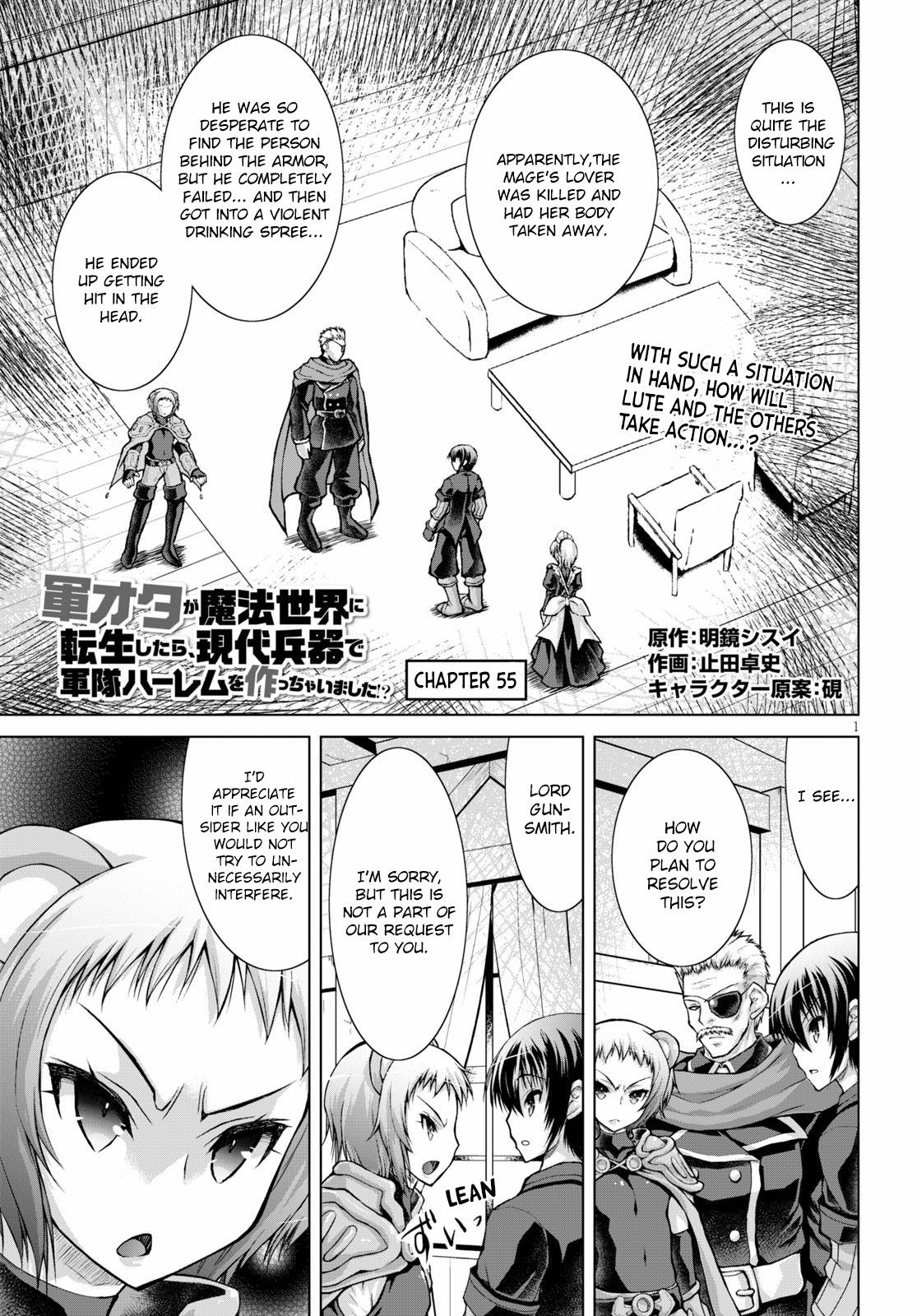 Gun-Ota ga Mahou Sekai ni Tensei shitara, Gendai Heiki de Guntai Harem wo Tsukucchaimashita!? chapter 55 page 2