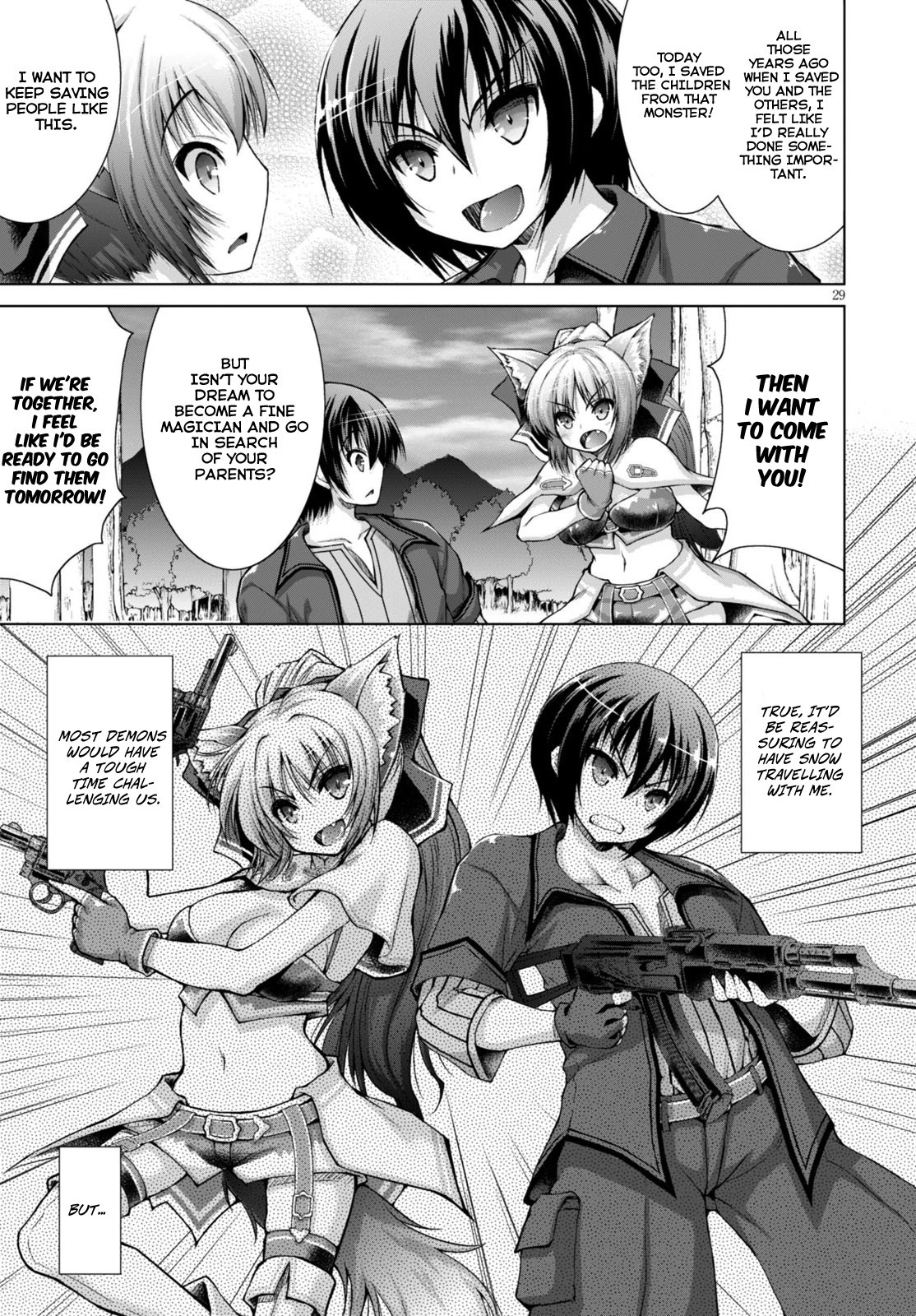 Gun-Ota ga Mahou Sekai ni Tensei shitara, Gendai Heiki de Guntai Harem wo Tsukucchaimashita!? chapter 9 page 31