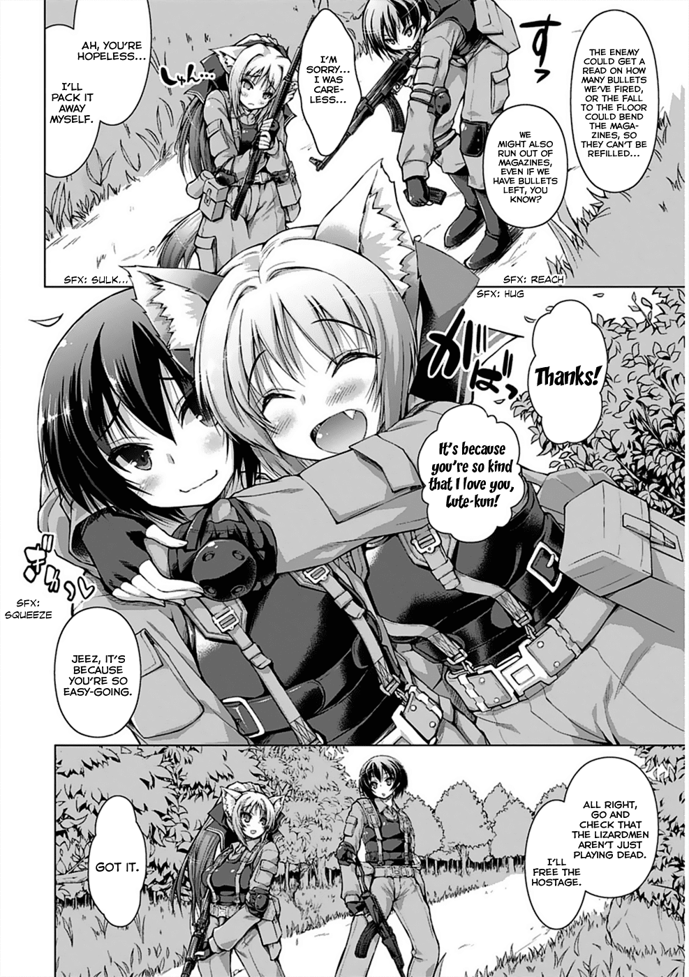 Gunota ga Mahou Sekai ni Tensei Shitara, Gendai Heiki de Guntai Harem o Tsukucchaimashita!? chapter 1 page 16