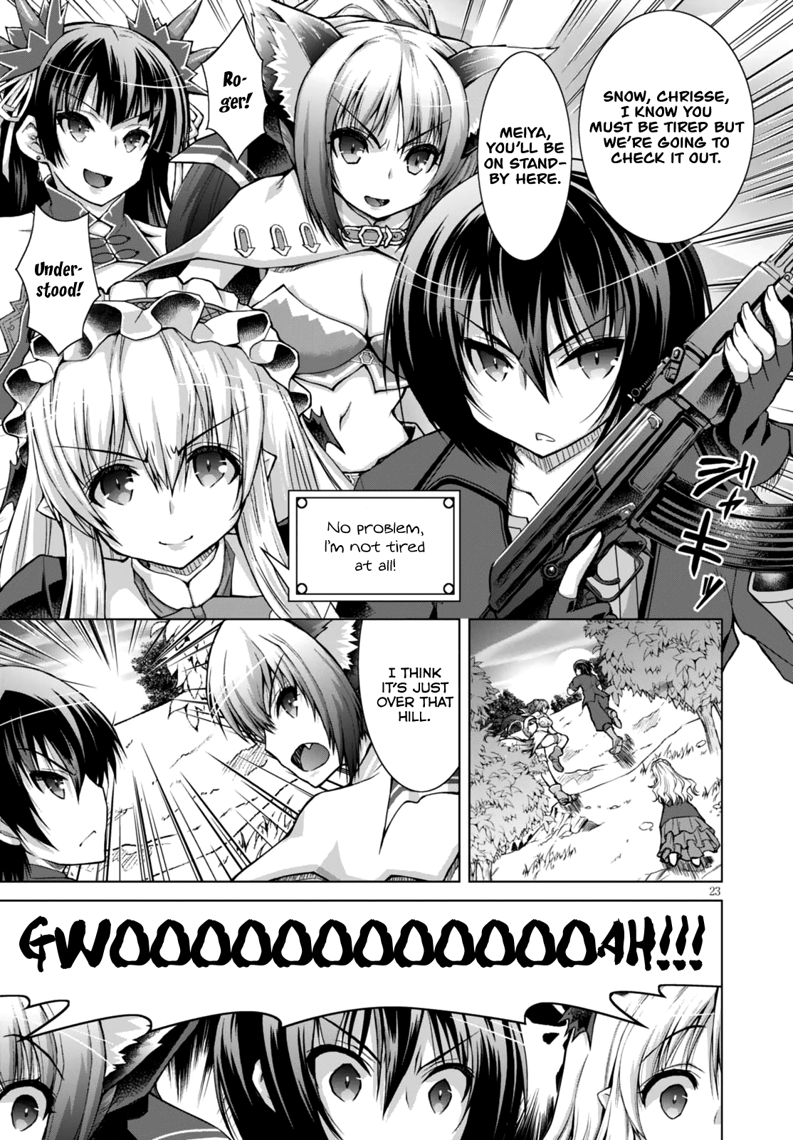 Gunota ga Mahou Sekai ni Tensei Shitara, Gendai Heiki de Guntai Harem o Tsukucchaimashita!? chapter 27 page 24